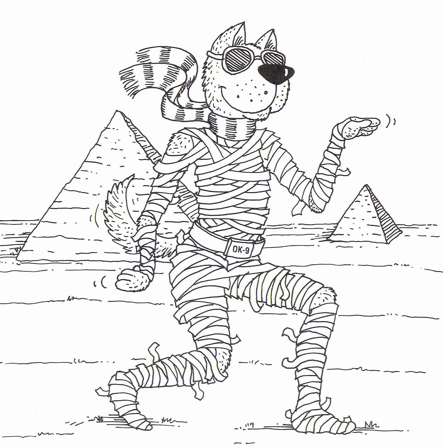 Sample illustration from DOGS ARE HUMAN TOO! ('Ancient History').