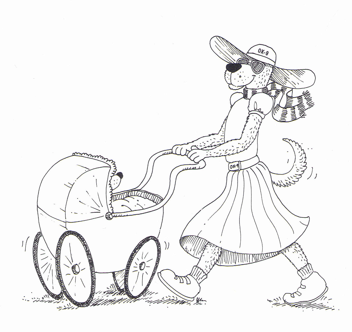 Sample illustration from DOGS ARE HUMAN TOO! ('Dogtionary').