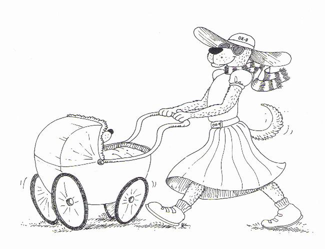 Sample illustration from DOGS ARE HUMAN TOO! ('Dogtionary').